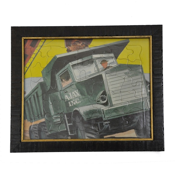 SIFO Toys -  Wonder Books, Inc. Other - Vintage SIFO Toys 1954 Trucks Framed Puzzle Set